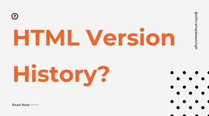 HTML Version History